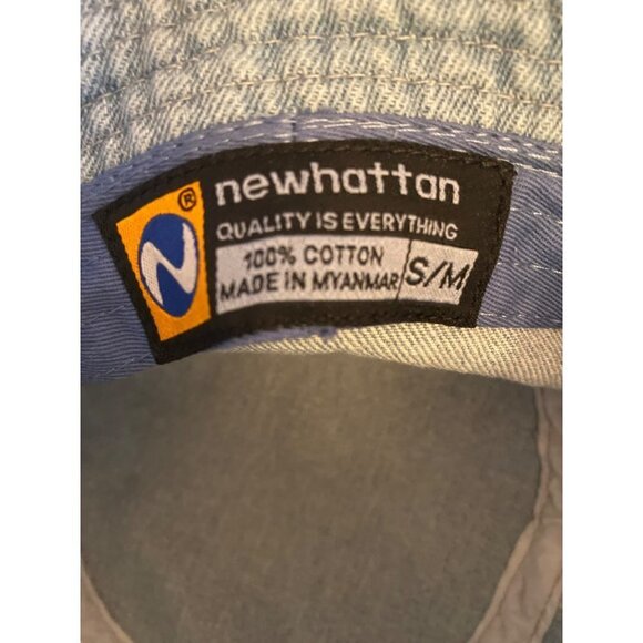 NWT Newhattan Blue Denim Chambray Bucket Hat Cap Small - Picture 7 of 7